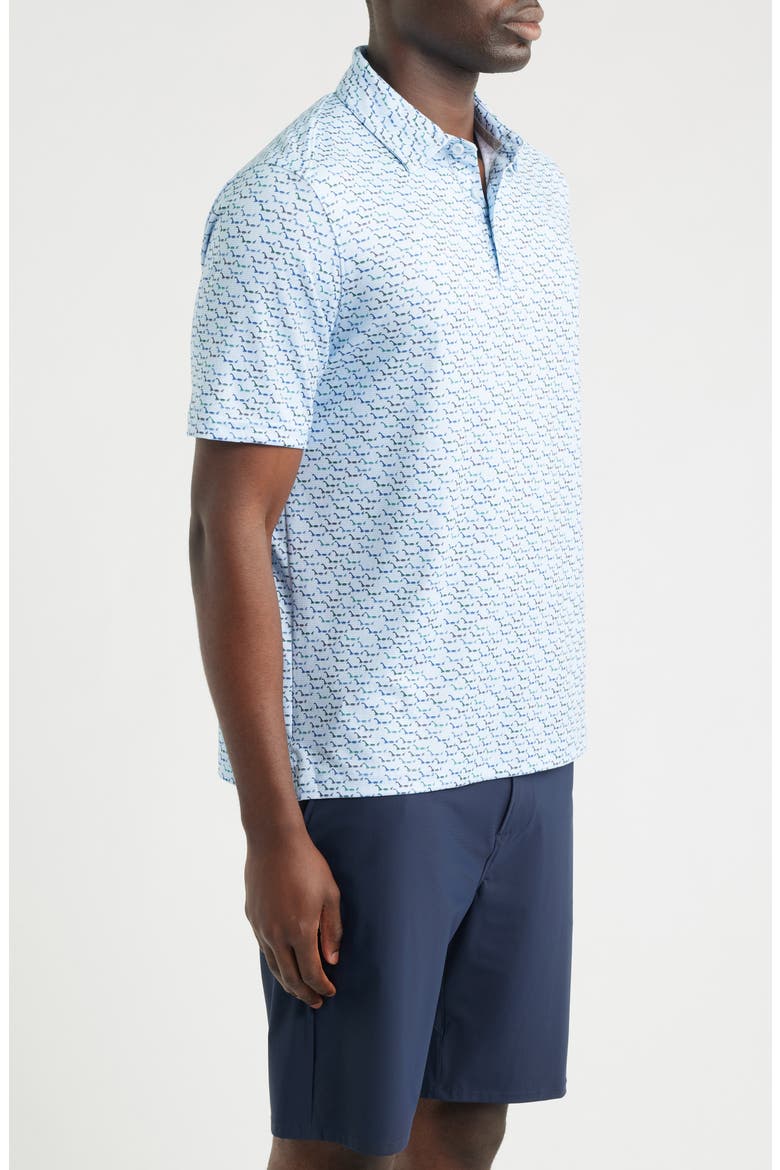 XC+™ Ace Geo Print Performance Golf Polo, Alternate, color, LIGHT BLUE WATER MONSTER
