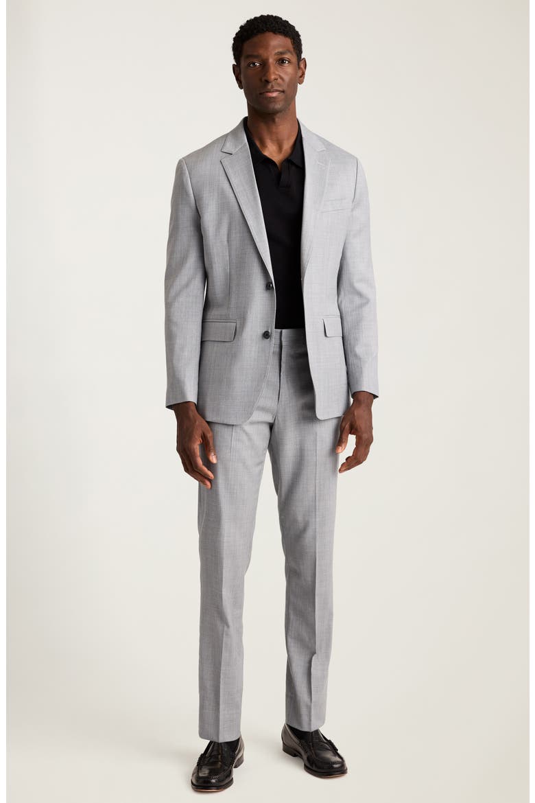 Jetsetter Slim Fit Stretch Wool Blazer, Alternate, color, LIGHT GREY