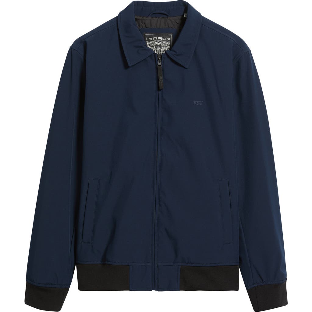 Levi's Laydown Collar Water Resistant Insulated Bomber Jacket In Blue