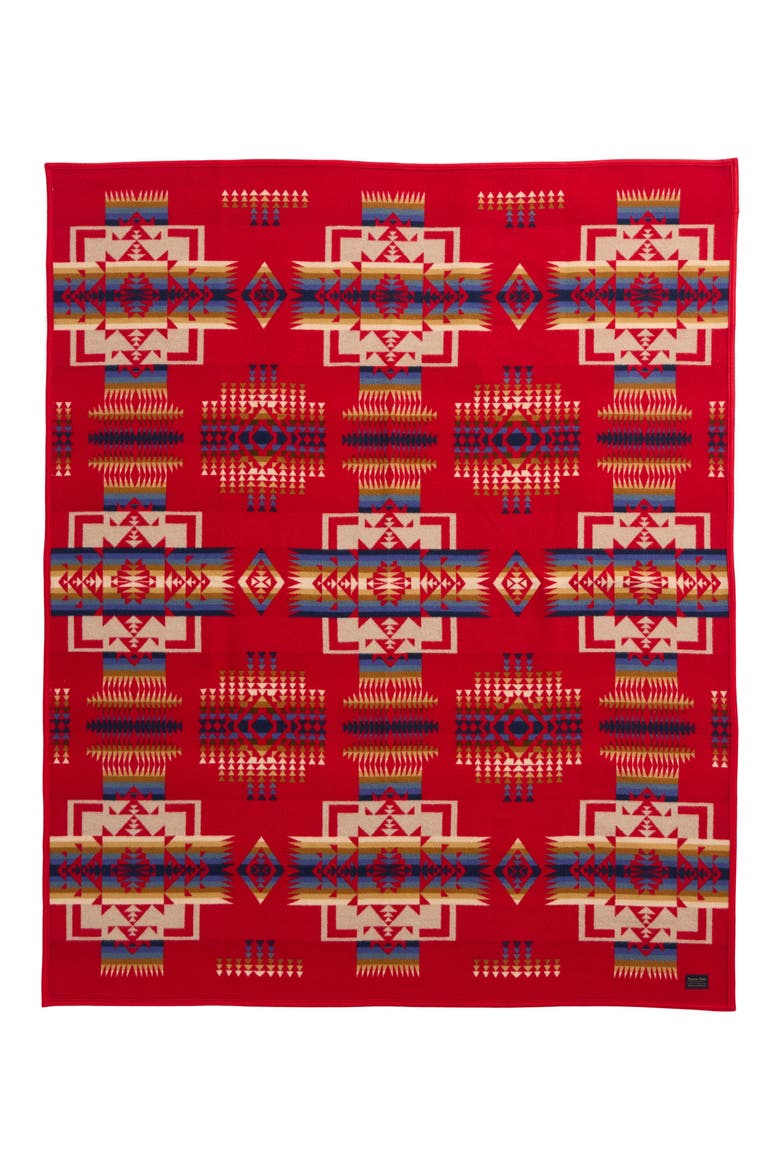 Chief Joseph Jacquard Blanket, Main, color, CHIEF JOSEPH SCARLET