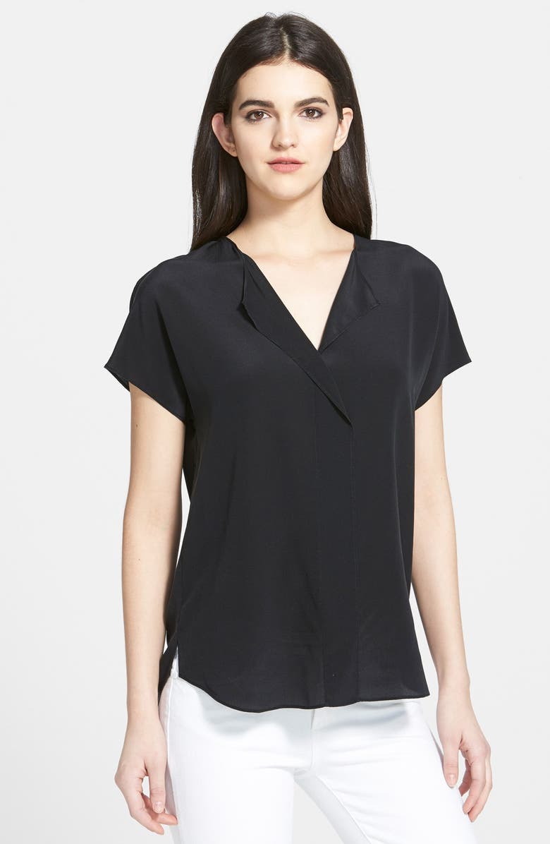 Trouvé Asymmetrical Silk Top, Main, color,