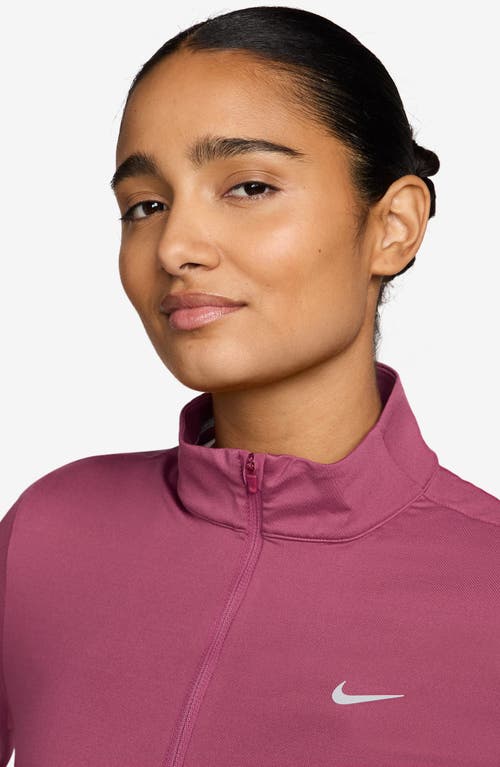 Nike Swift Dri-fit Uv Half Zip Running Top In Pink