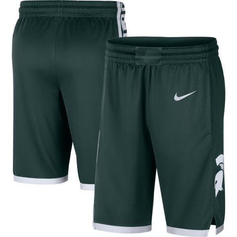 Men's Nike Green Michigan State Spartans Logo Replica Performance Basketball Shorts