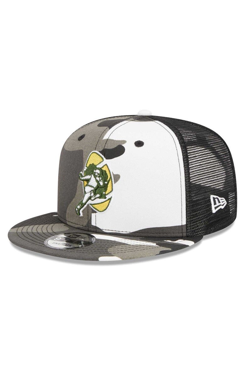 New Era Men's New Era Urban Camo Green Bay Packers 9FIFTY Trucker Snapback Hat, Main, color, 