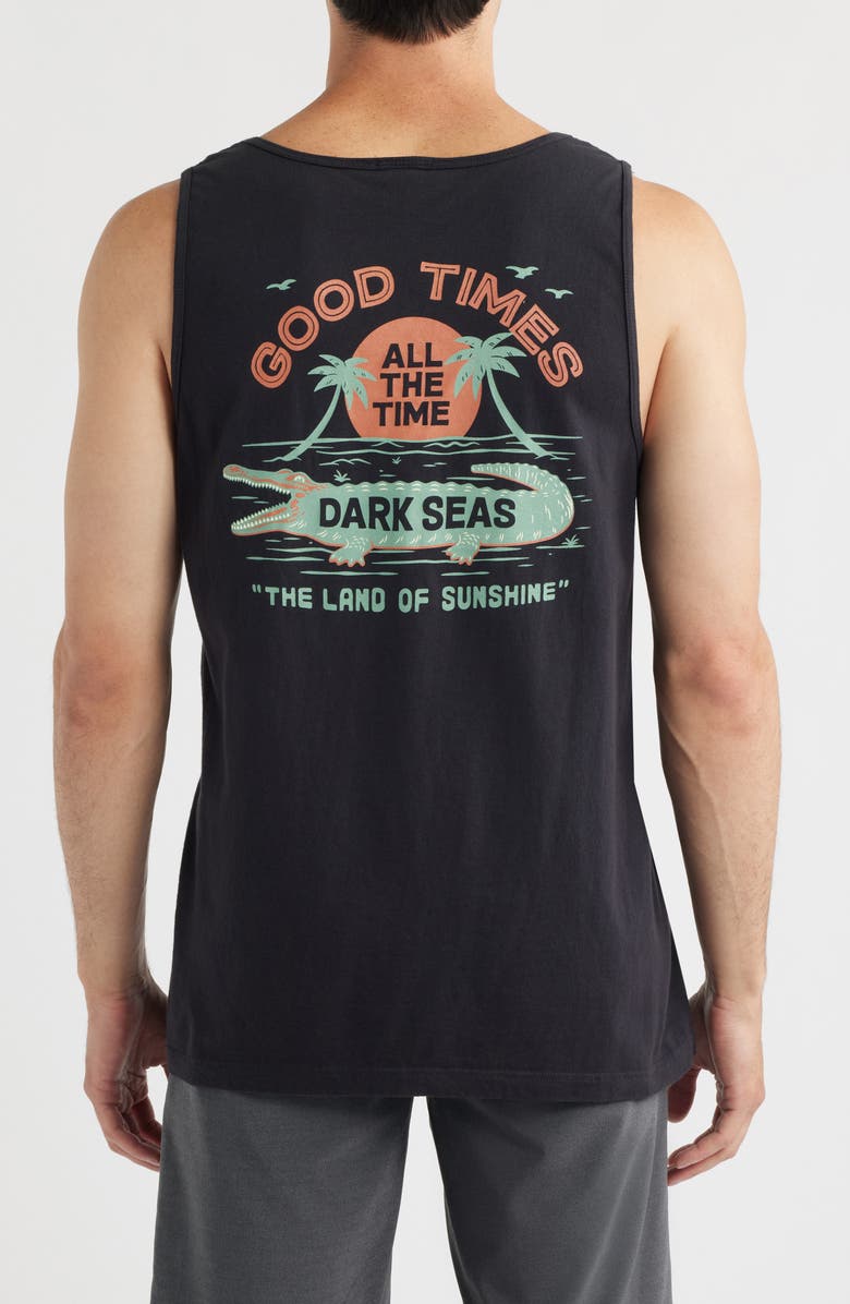 DARK SEAS Land of Sunshine Tank, Alternate, color, Black