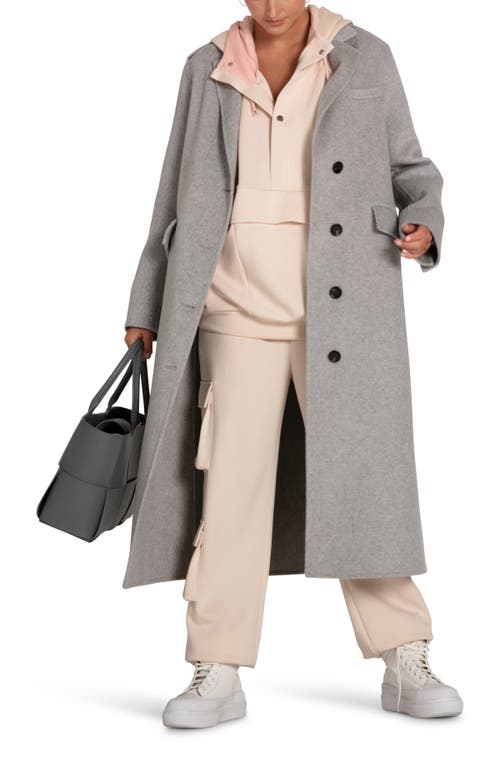 Belle & Bloom Tainted Love Longline Coat In Grey Marle
