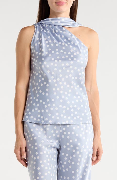 Scarf Detail One Shoulder Top