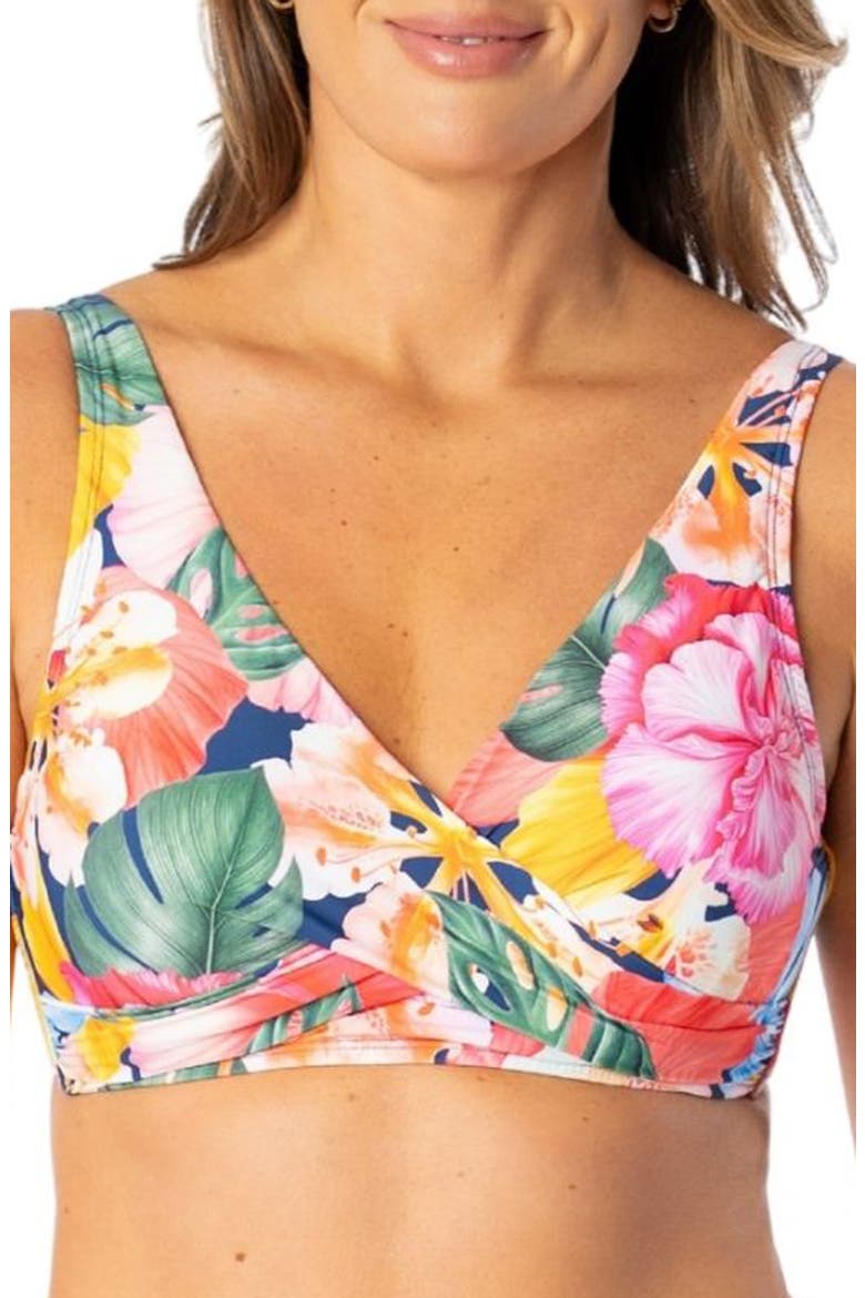Vera Surplice Bra Bikini Top, Main, color, PANTHEON BLUE