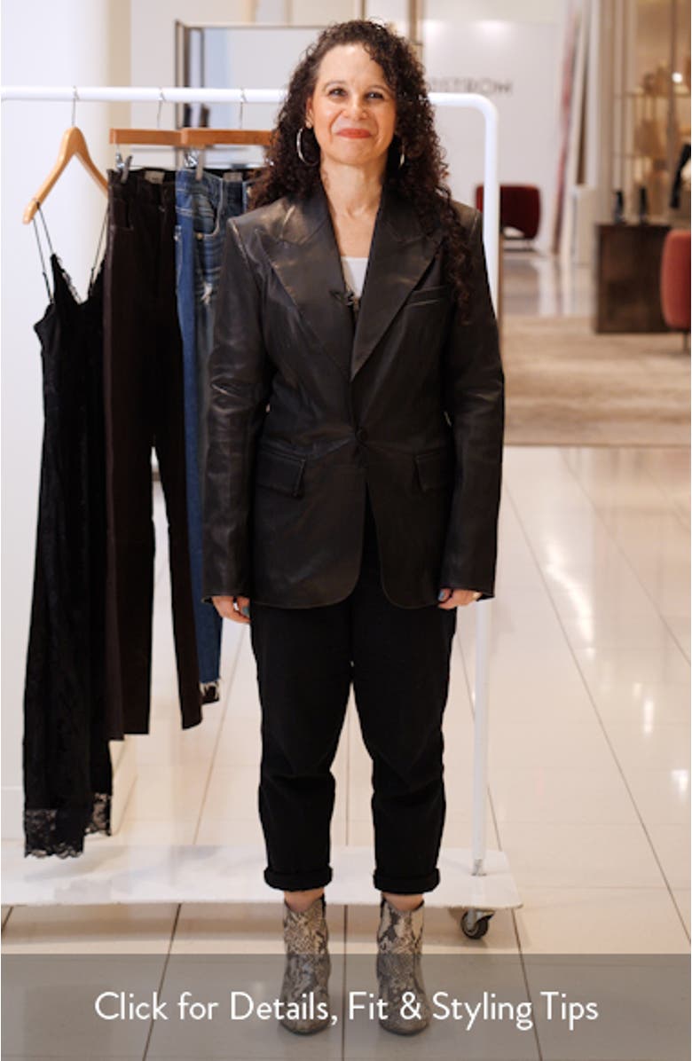 The Peak Lapel Leather Blazer, sales video thumbnail