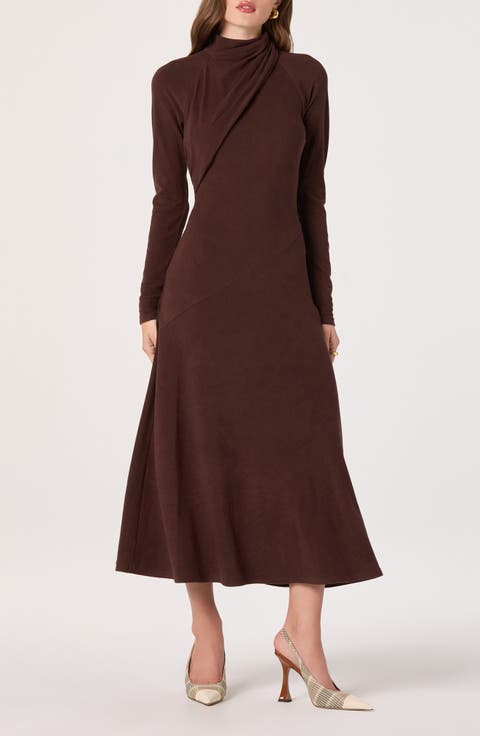 Long Sleeve Mock Neck Dress
