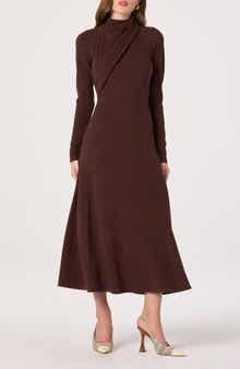 ASTR the Label Long Sleeve Mock Neck Dress