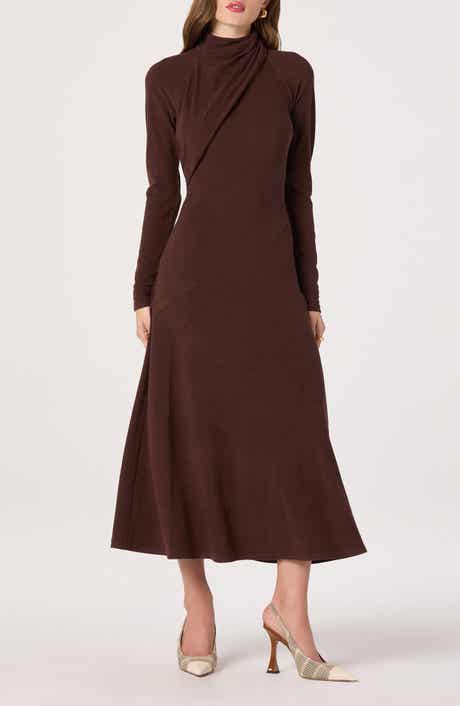 ASTR the Label Long Sleeve Mock Neck Dress