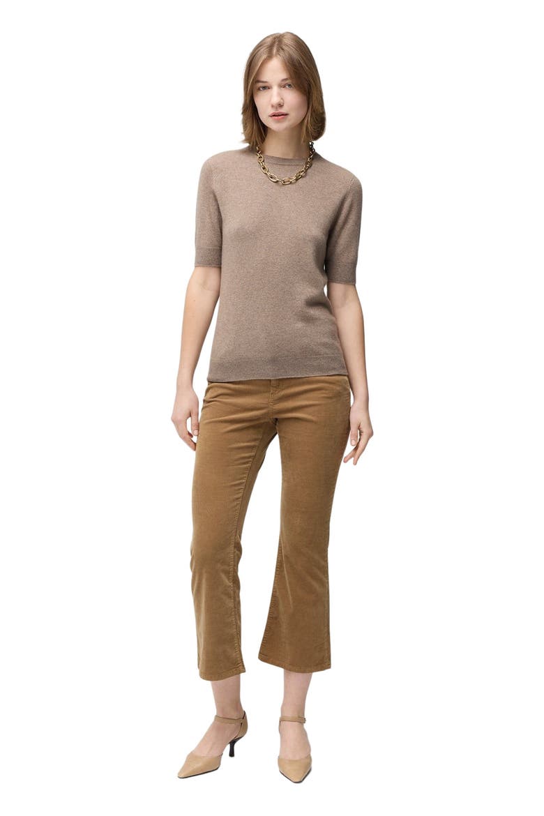Crew Neck Cashmere Top, Alternate, color, taupe