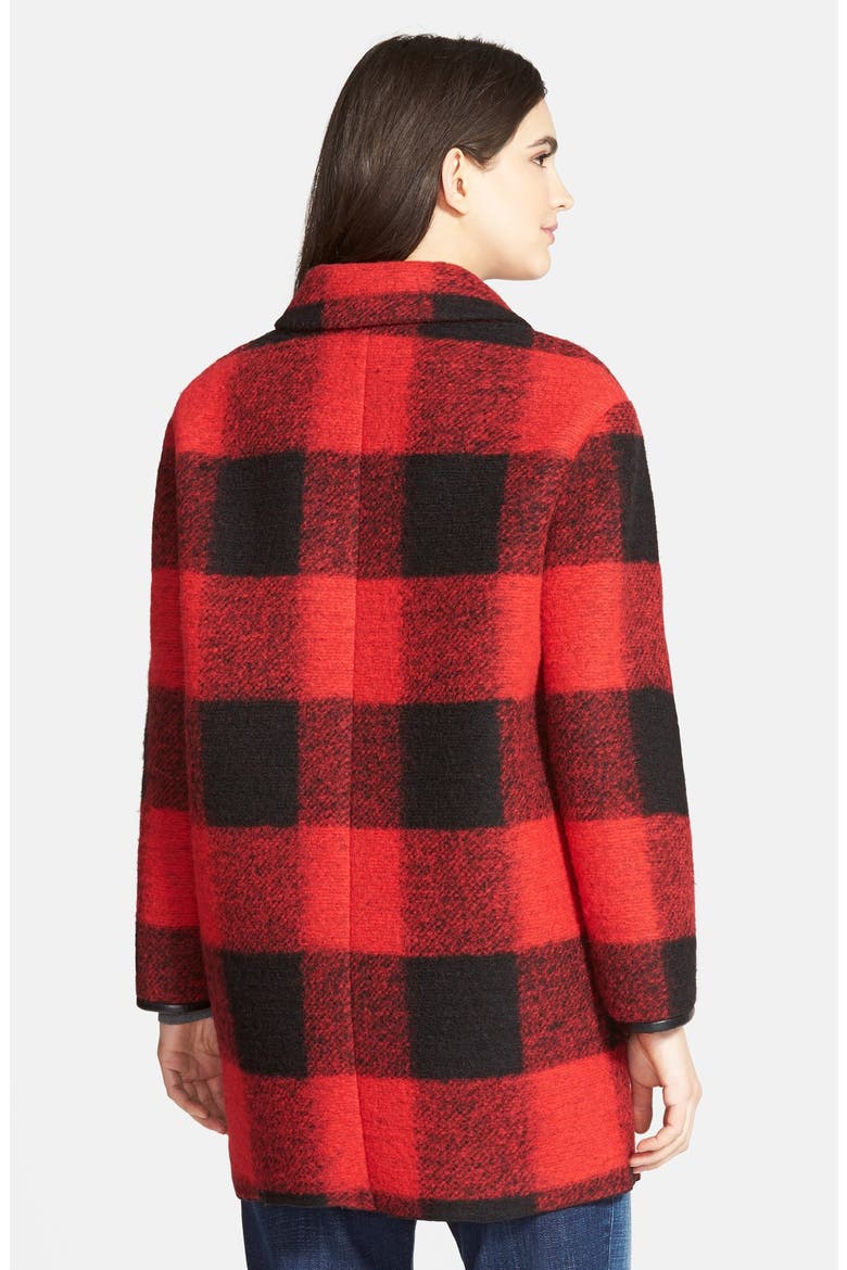 Buffalo Plaid Barn Coat, Alternate, color, RED/ BLACK PLAID