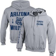 Champion Men's Champion Heather Gray Arizona Wildcats Varsity Powerblend Full-Zip Fleece Hoodie