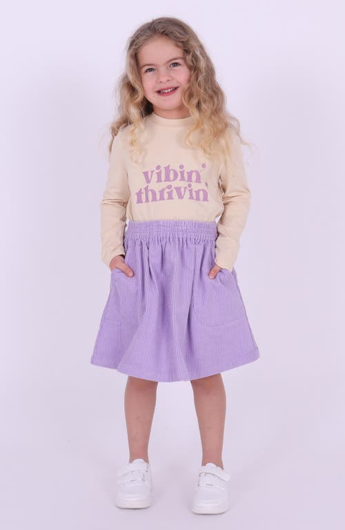 Tiny Tribe Kids' Cotton Corduroy Skirt In Lilac