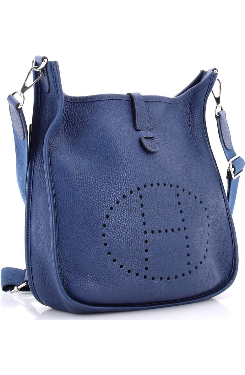 Pre-Owned Hermes Evelyne Bag Gen III Clemence PM, Alternate, color, Deep Blue