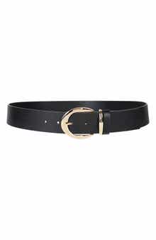 Linea Pelle Harness Buckle Faux Leather Belt