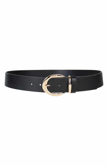 Linea Pelle Harness Buckle Faux Leather Belt