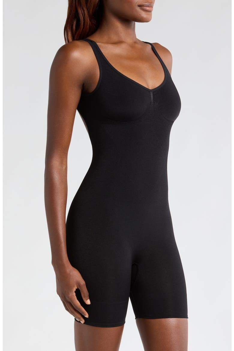 Low Back Bodysuit, Alternate, color, BLACK