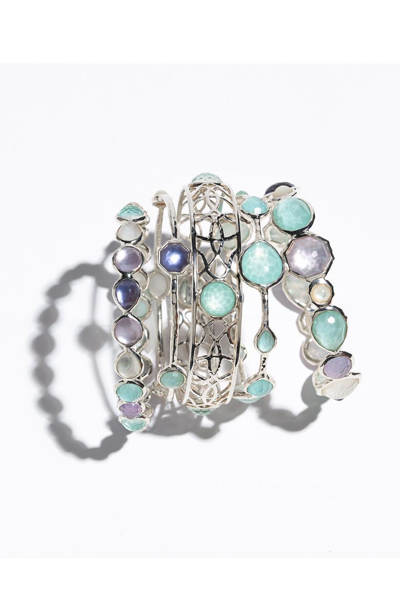 Ippolita 'Wonderland' Five-Stone Bangle, Alternate, color, Silver