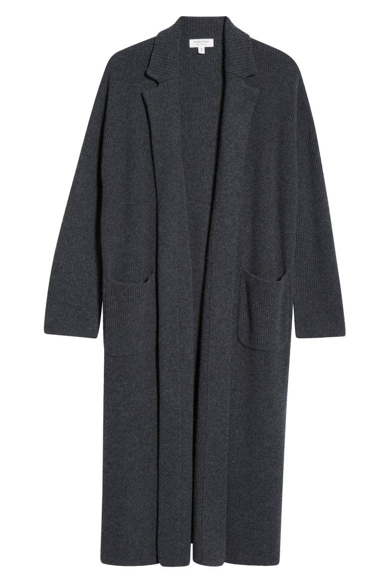 Wool & Cashmere Sweater Coat, Alternate, color, GREY DARK CHARCOAL HEATHER