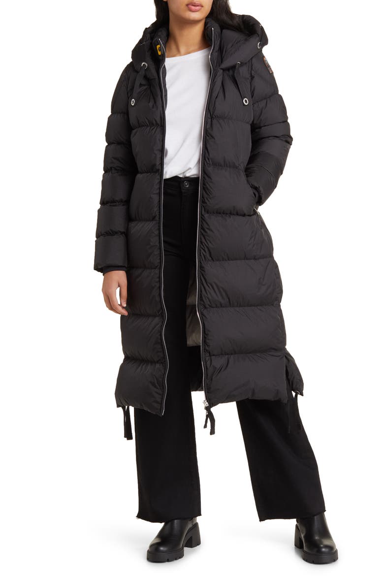 Panda Hooded 700 Fill Power Down Puffer Parka, Alternate, color, BLACK