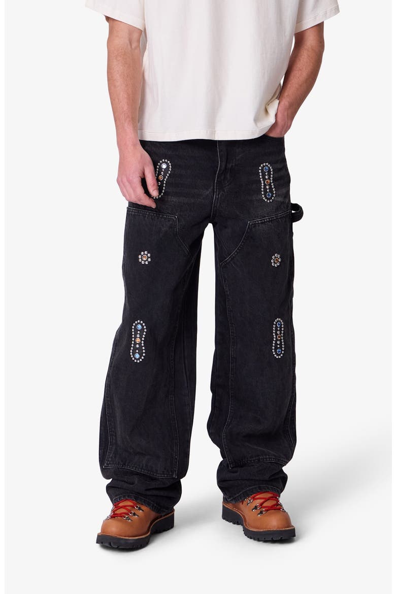 Western Jewel Carpenter Jeans, Main, color, WASHED BLACK