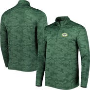 ANTIGUA Men's Antigua Green Green Bay Packers Brigade Quarter-Zip Sweatshirt