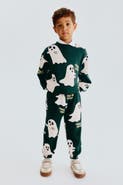 H&M 2-Piece Printed Sweatshirt And Joggers Set