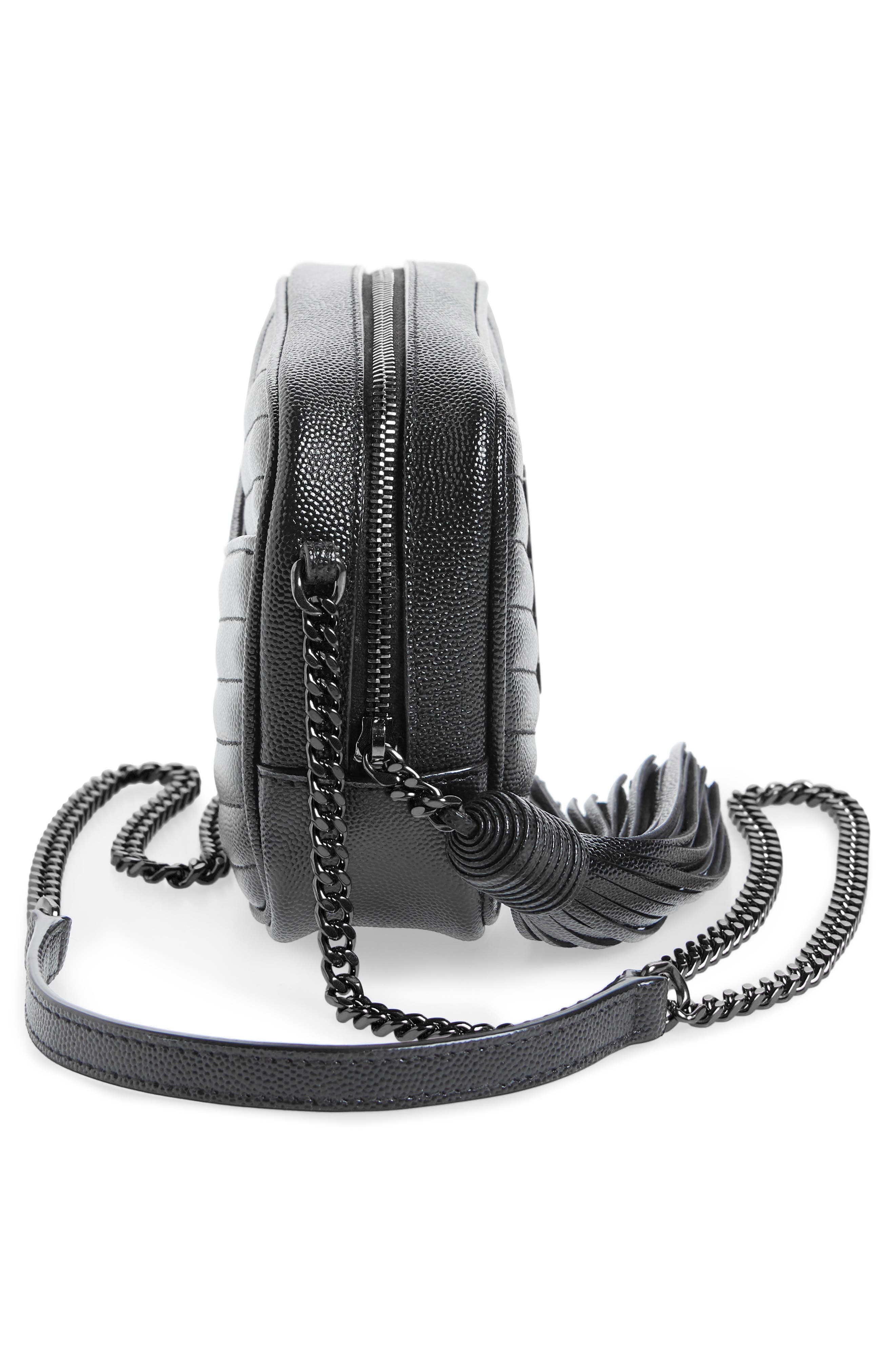 Saint Laurent Mini Lou Quilted Leather Crossbody Bag, Alternate, color, 