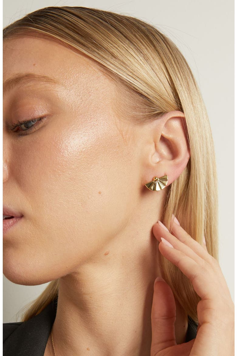 Archival Sensu Earrings, Alternate, color, Yellow