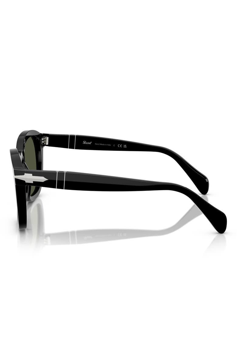 Persol 54mm Irregular Sunglasses, Alternate, color, Black/ Green