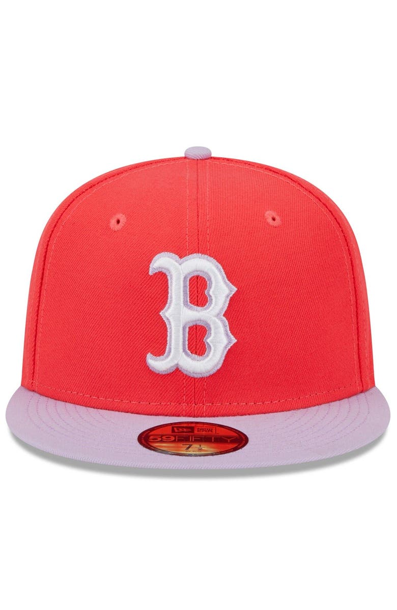 New Era Men's New Era Red/Lavender Boston Red Sox Spring Color Two-Tone 59FIFTY Fitted Hat, Alternate, color, 