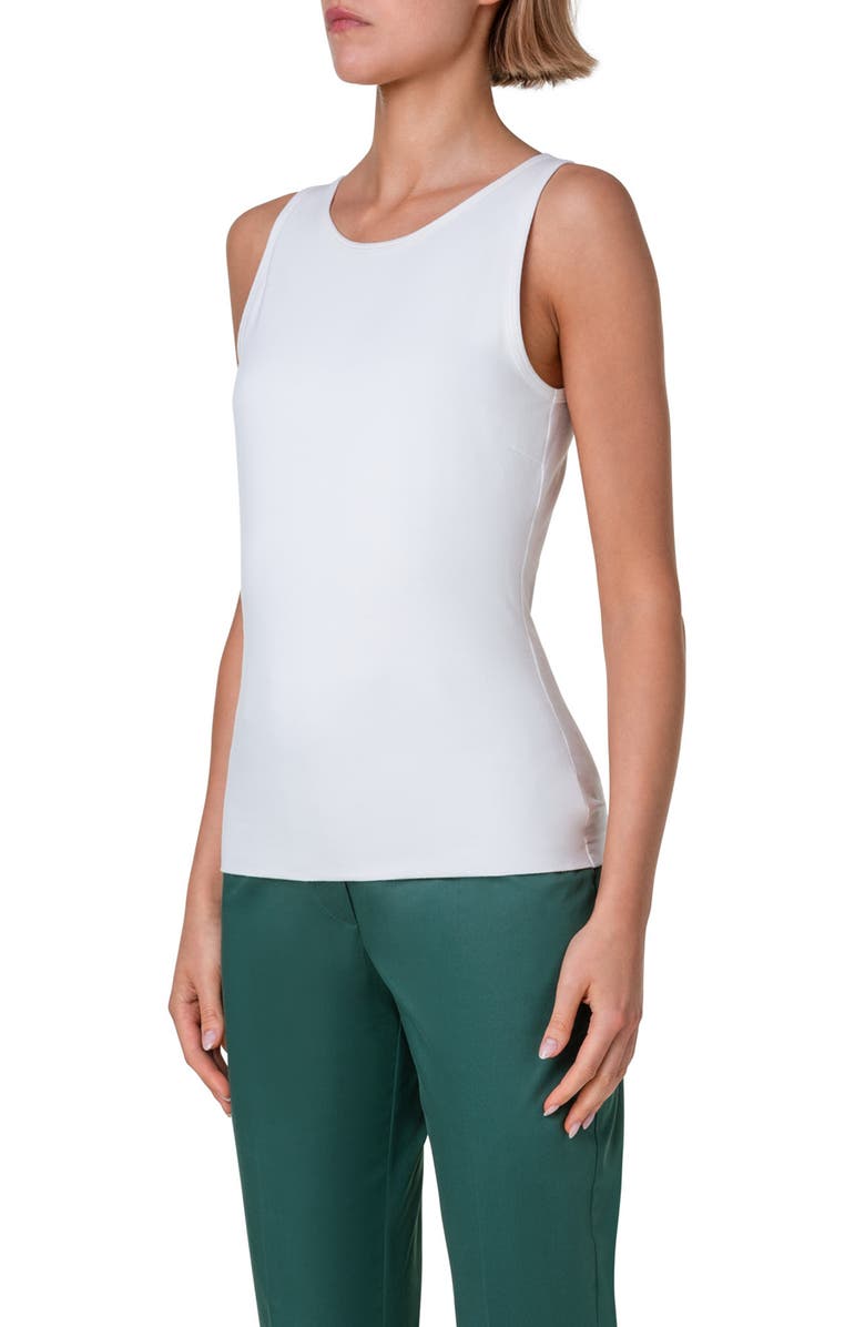 Akris punto Sleeveless Knit Top, Alternate, color, Cream