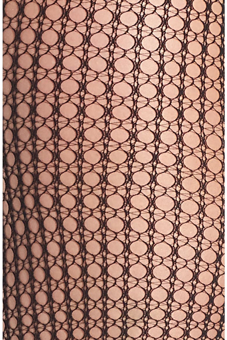 Mini Geometric Net Tights, Alternate, color, BLACK