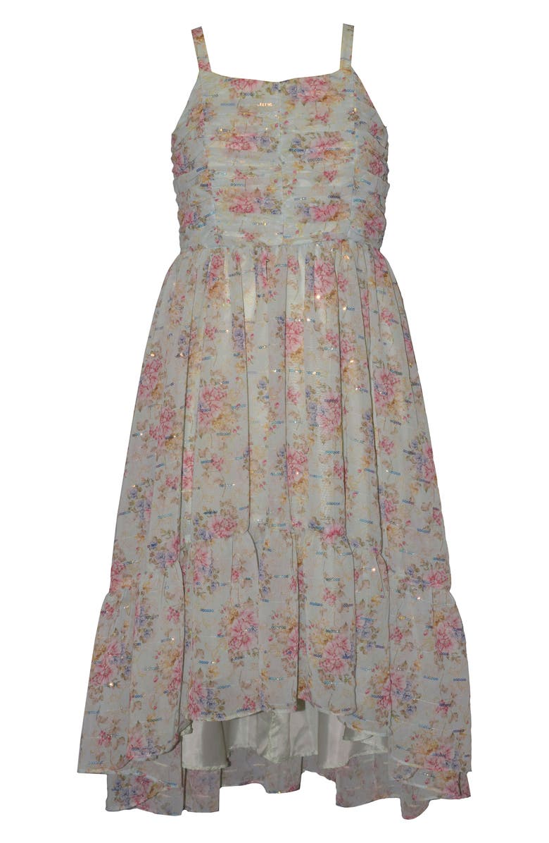 Iris & Ivy Kids' Chiffon High/Low Maxi Dress, Main, color, Mint