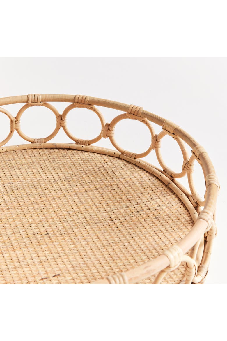 Ninette Round Decorative Trays Set of 2, Alternate, color, Beige