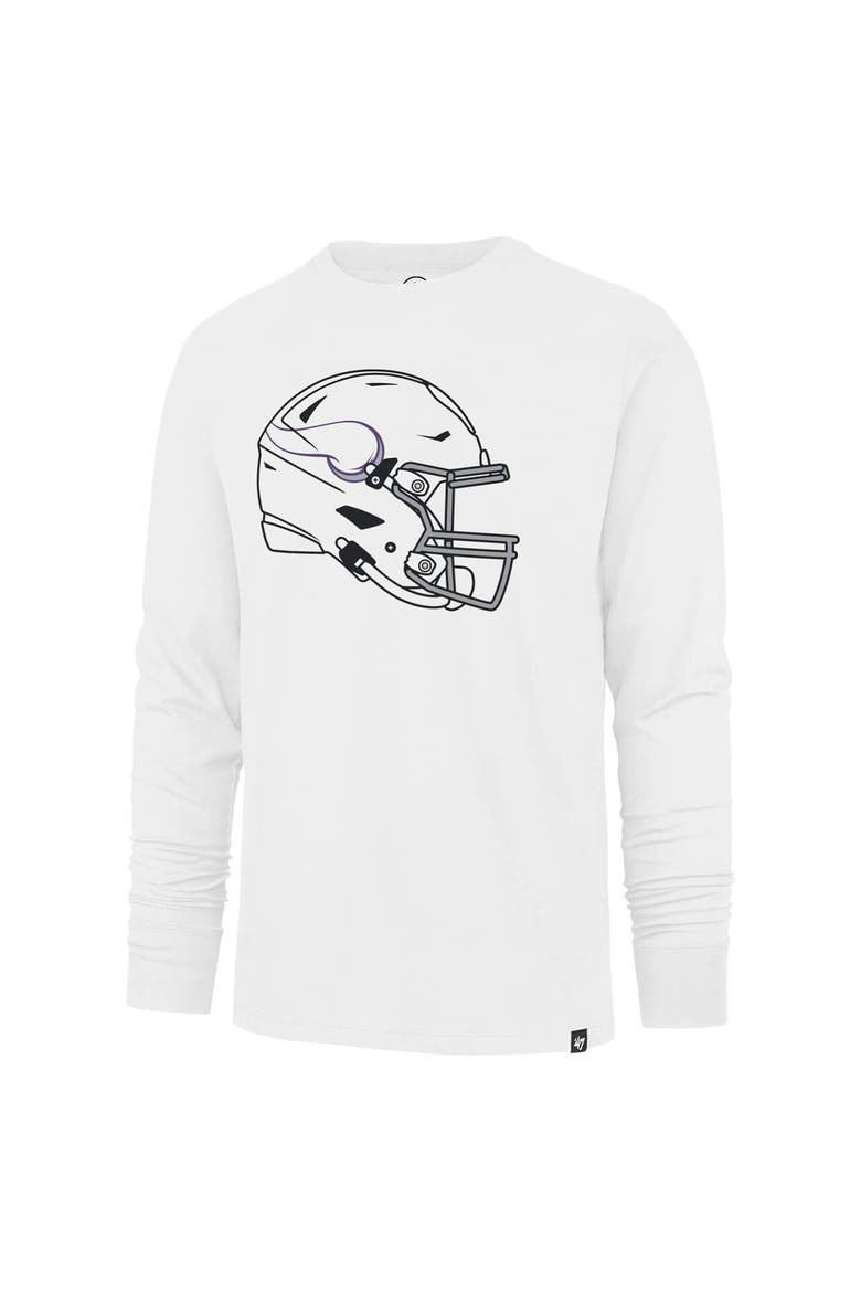 Men's '47  White Minnesota Vikings Imprint Long Sleeve T-Shirt, Alternate, color, White