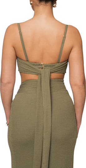 Deidra Draped Bra Top & Skirt Set