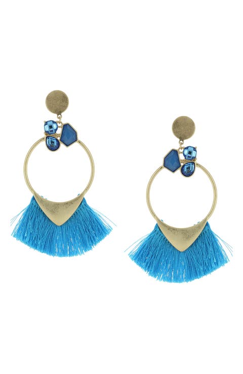 Gold-Plated Mamba Fringe Drop Earrings