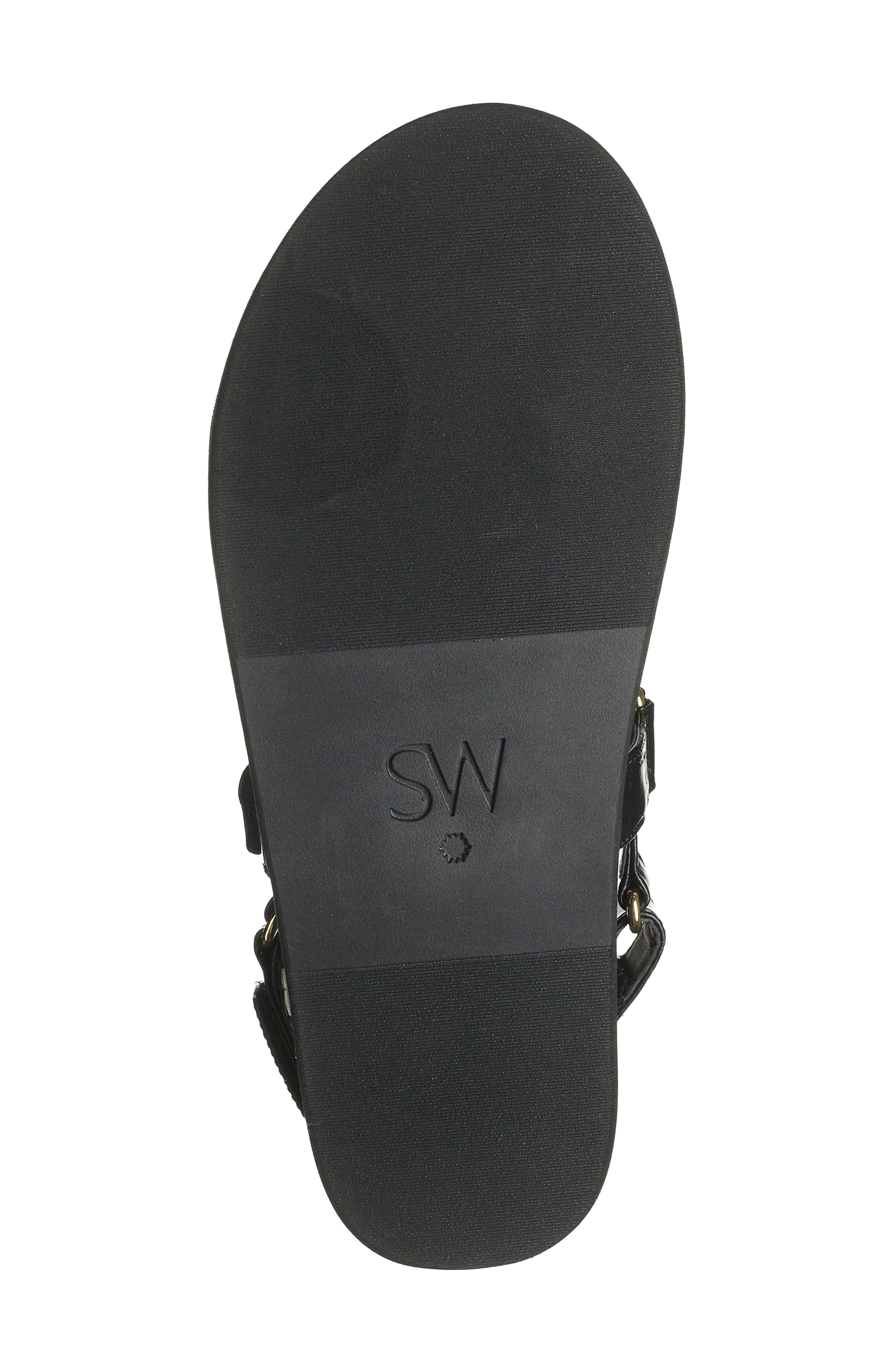 Stuart Weitzman Vail Croc Embossed Sport Sandal, Alternate, color, 