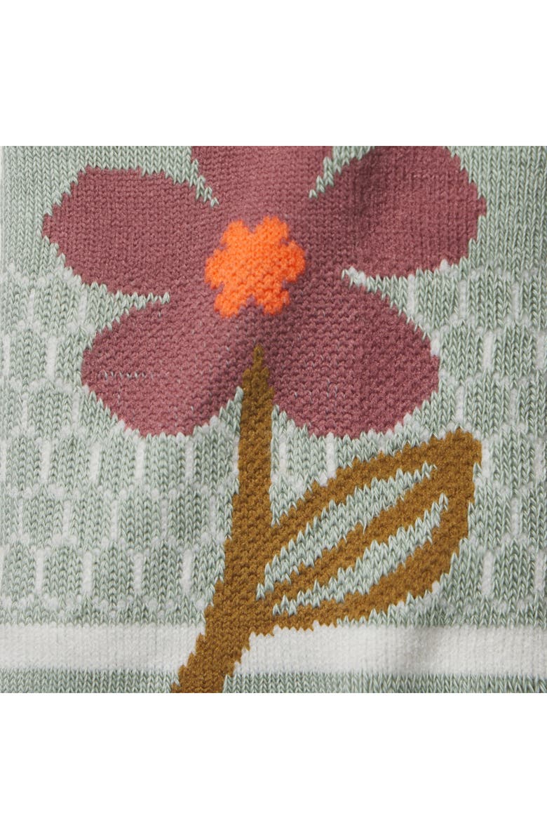Bombas Floral & Stripes Ankle Socks, Alternate, color, Sage Stone