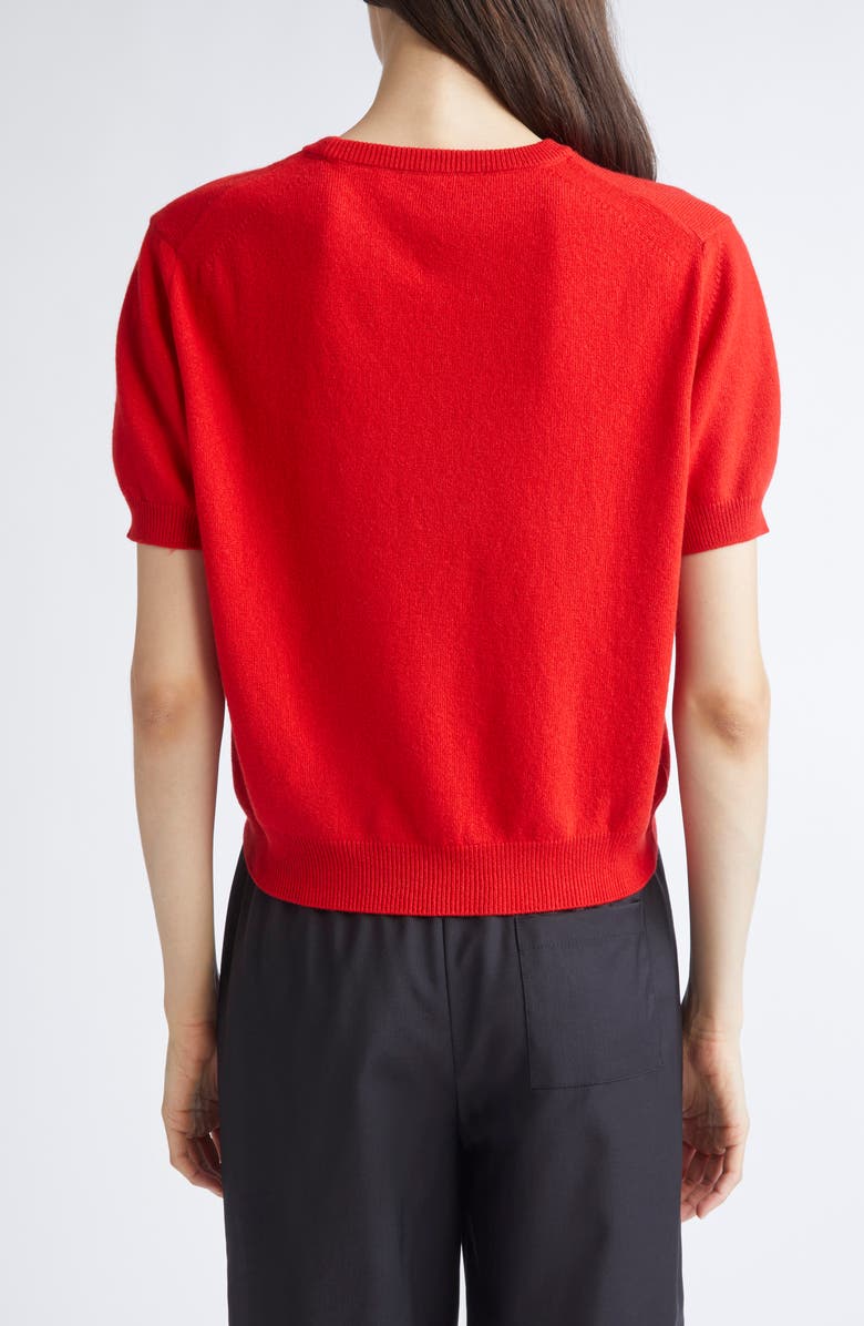 NACKIYÈ Short Sleeve Cashmere Sweater, Alternate, color, Rouge