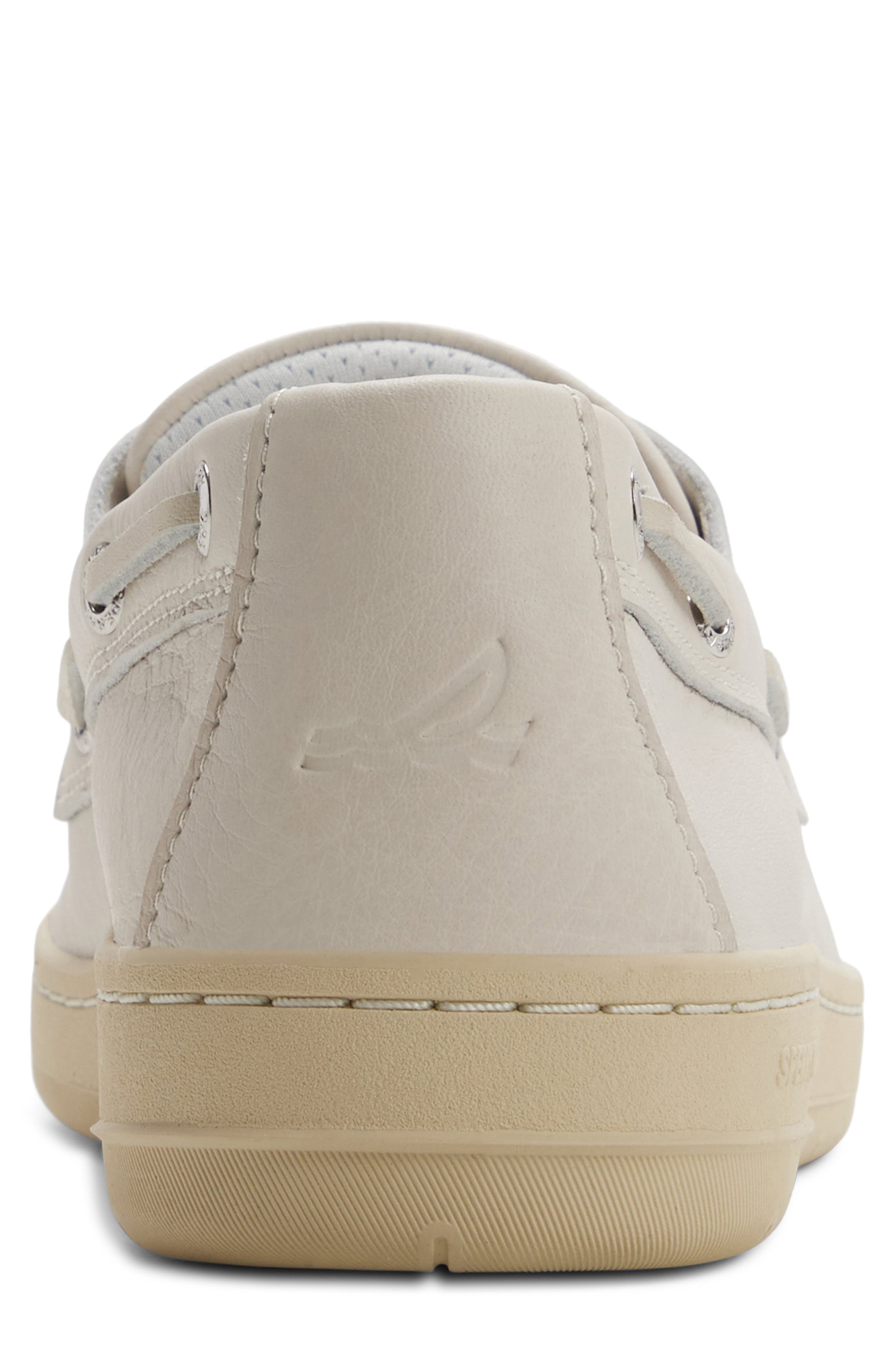 Strake 2-Eye Boat Shoe, Alternate, color, WHITE