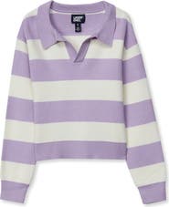 Lands' End Girls Long Sleeve Rugby Sweater