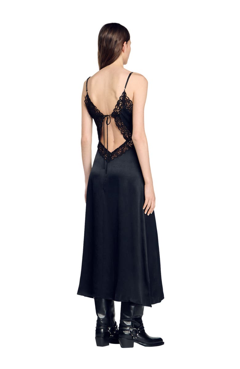 SANDRO Lace maxi dress, Alternate, color, 