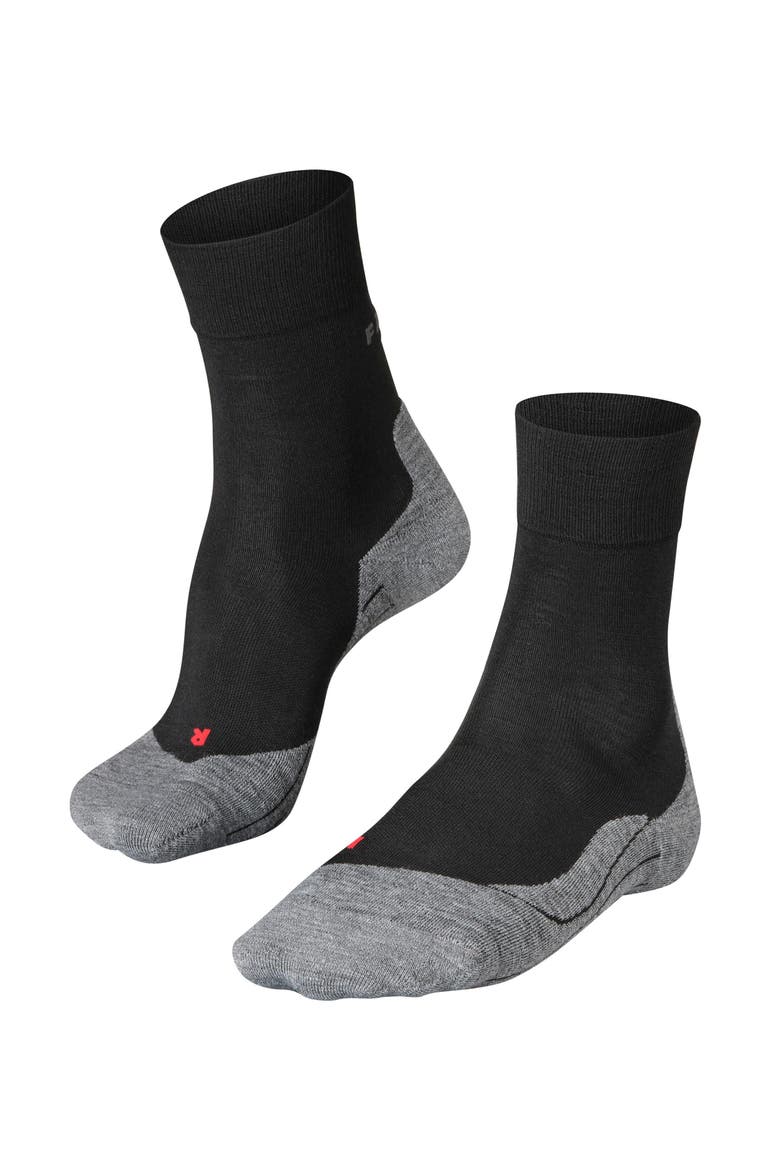 RU4 Endurance Wool Running Socks, Main, color, Black-Mix