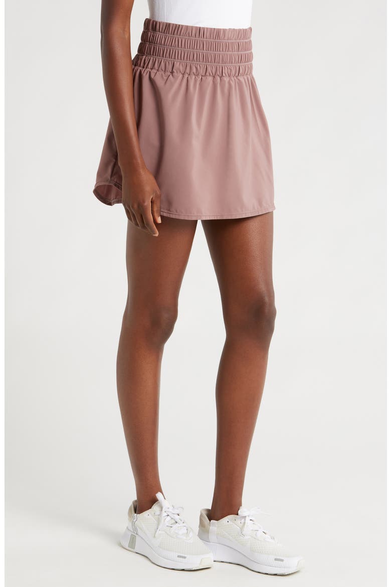 Ultrahigh Waist Skorts, Alternate, color, SMOKEY MAUVE/ BLACK