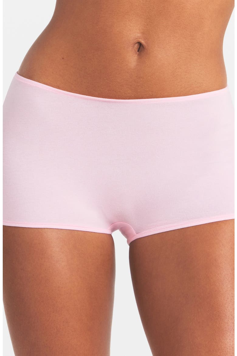 Everyday Cotton Boyshorts, Main, color, PEONY